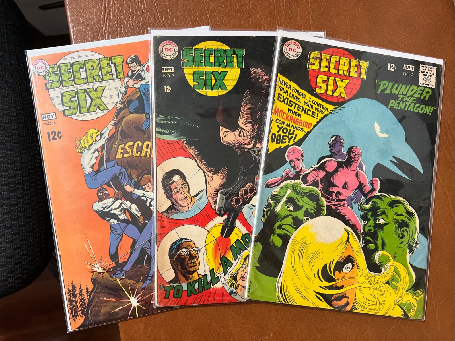 Secret Six Run of 3: VG+ to FN+ #2-4 DC Comics 1968 $7 Ship