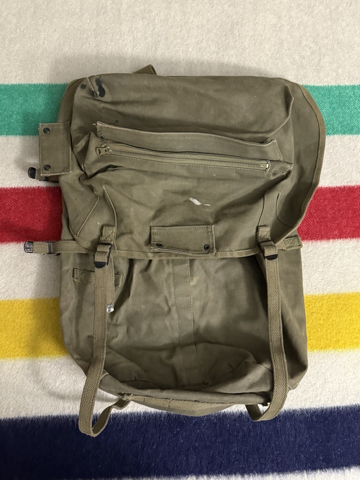 Vintage WW2 40s M43 1943 Field Pack Backpack Rucksack Jungle Made In Japan 🇯🇵