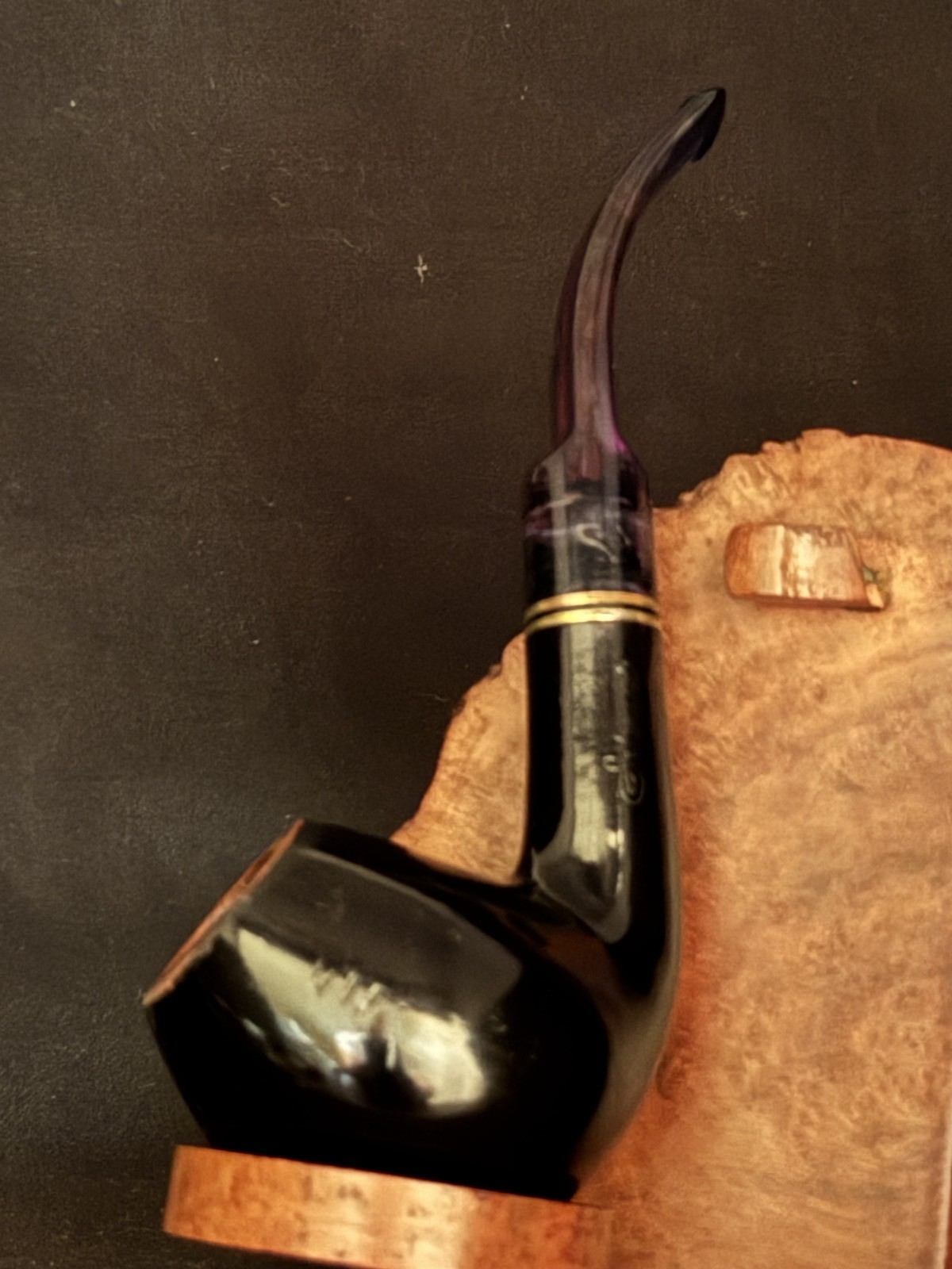 Silvano Azzorro Bent Billiard Smooth Black Briar Estate Pipe