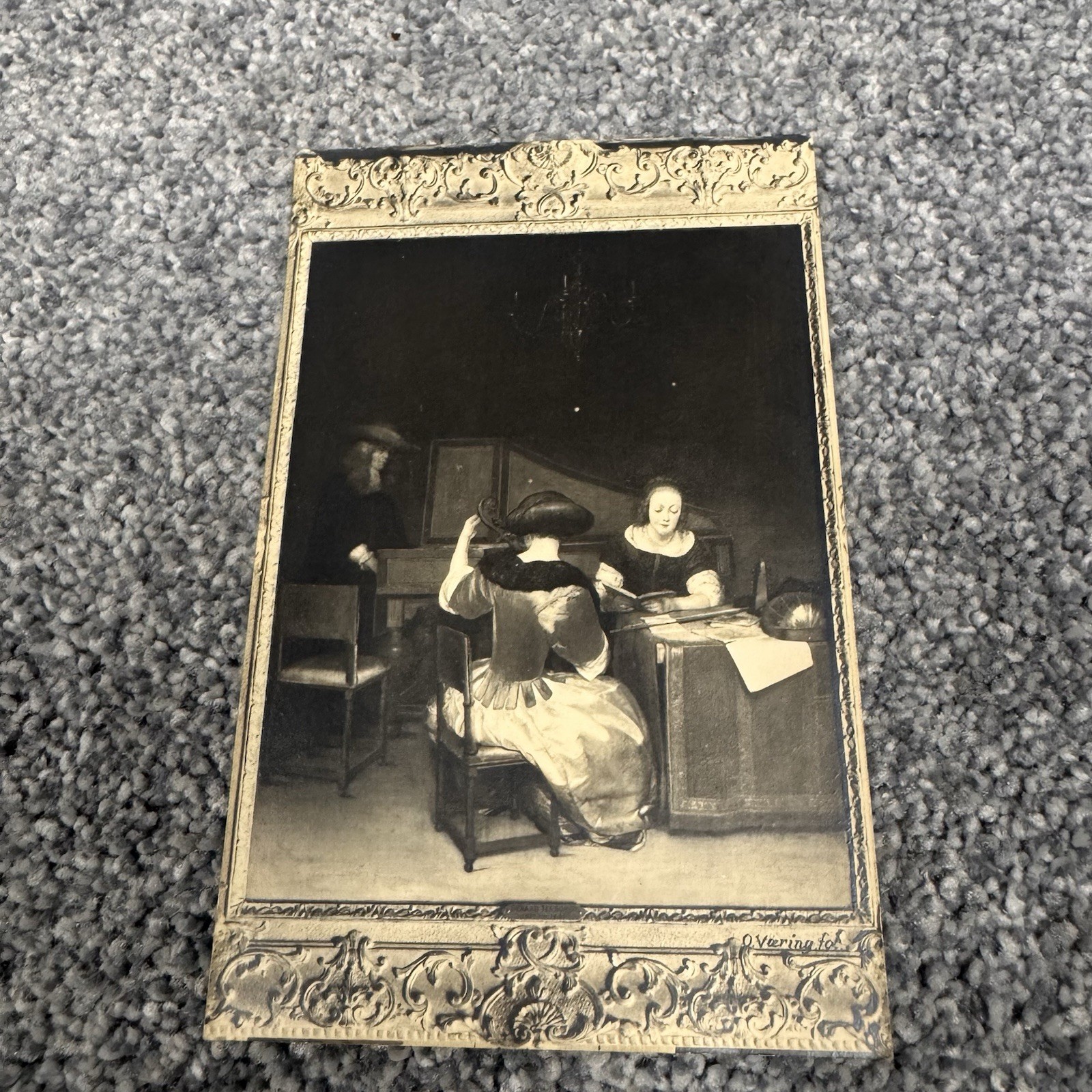 Vintage 1930s Dutch Concert Gerard Ter Borch Painting Postcard