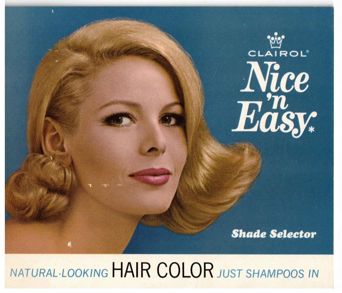 VTG 1968 MISS CLAIROL NICE 'N EASY SHADE SELECTOR HAIR COLOR JUST SHAMPOOS IN