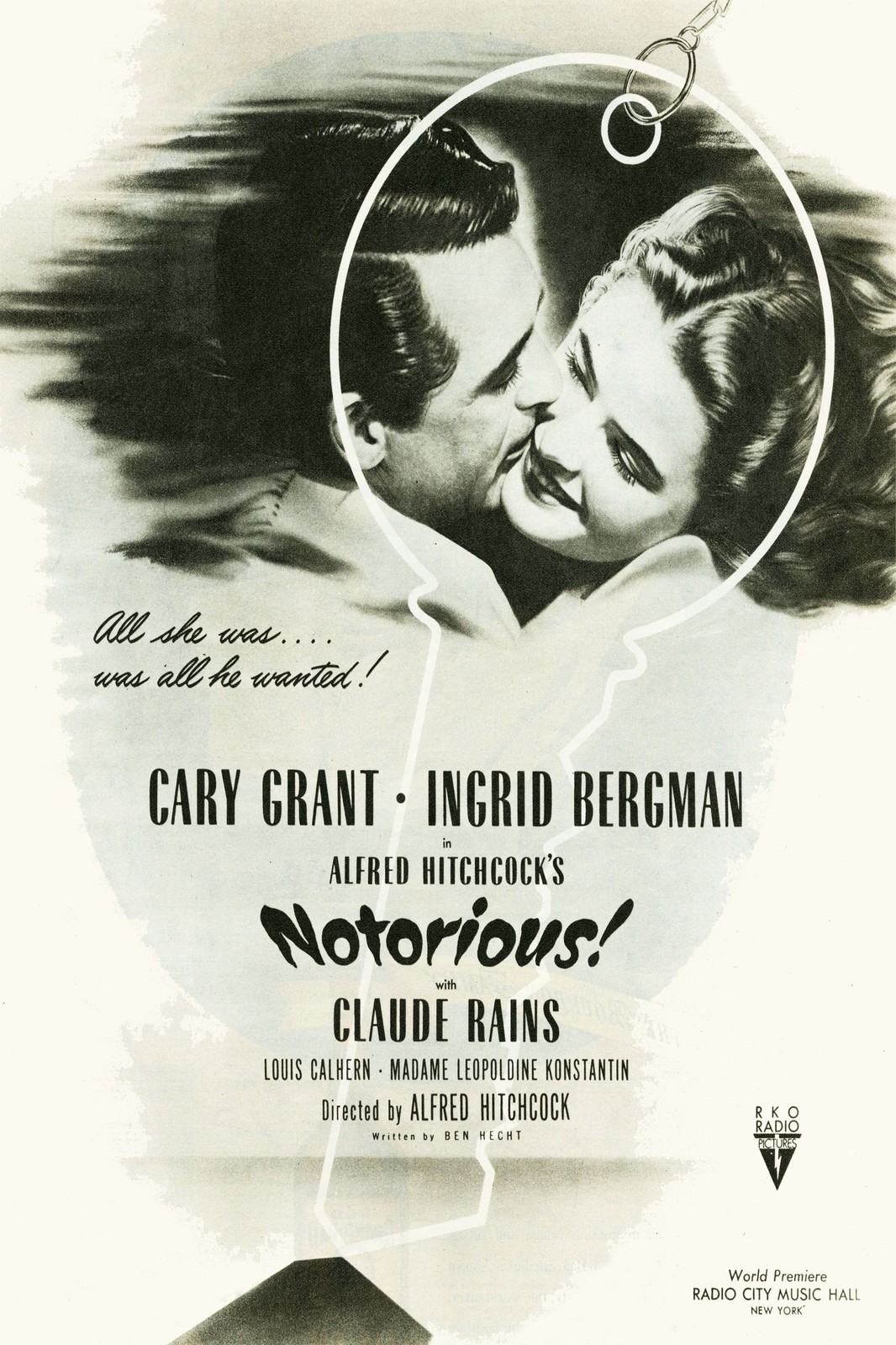 Notorious (1946) Movie Poster - 24x36