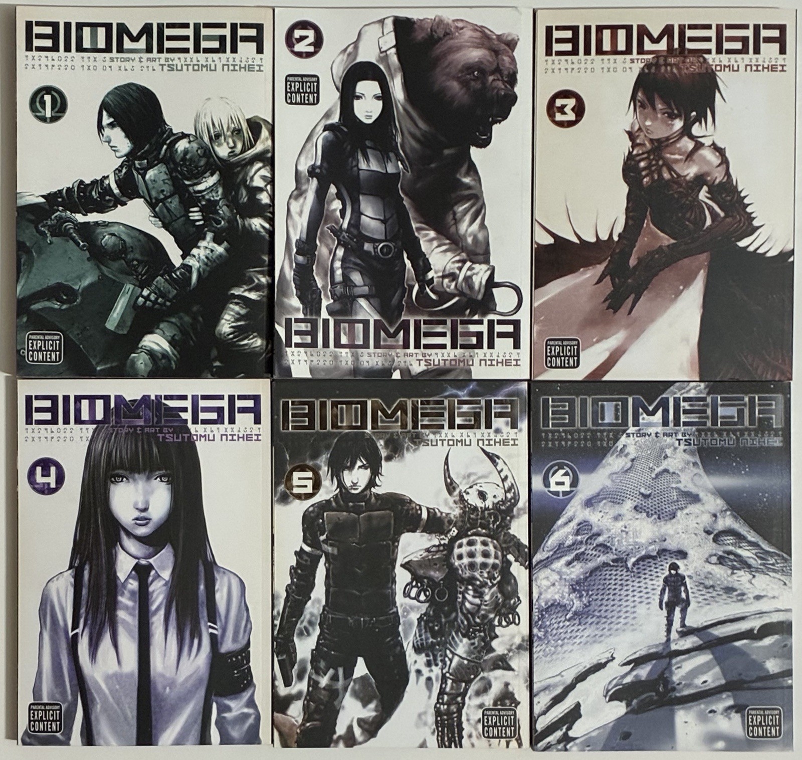 Biomega Manga English Volume 1-6 Complete Set Series Authentic Original Nihei