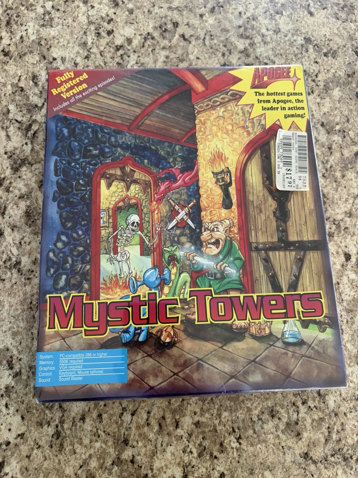 NEW SEALED Mystic Towers 1994 DOS PC Game Full Version Apogee RARE w/Kmart Price