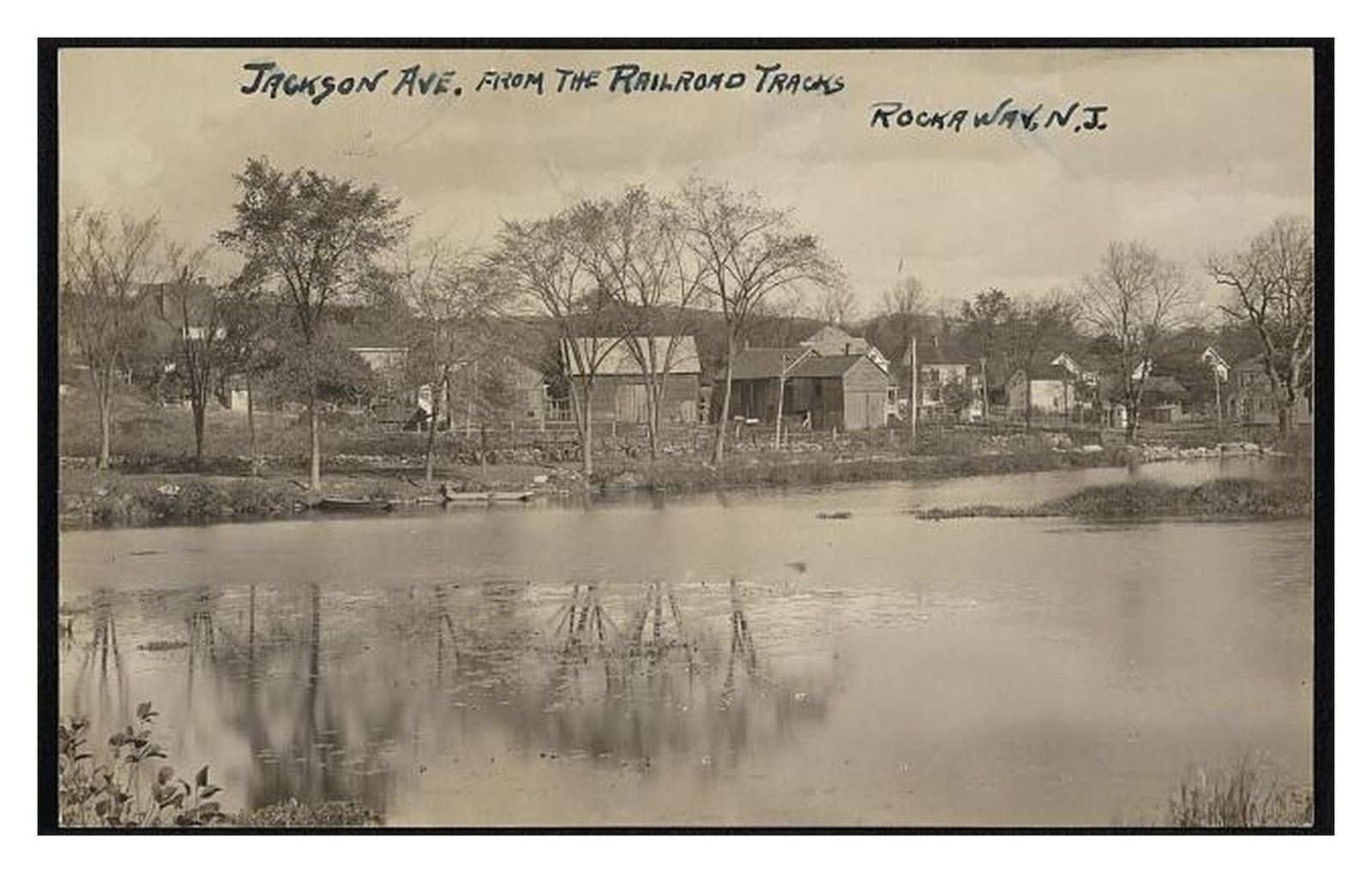 Rockaway New Jersey Jackson Ave. Standard Postcard