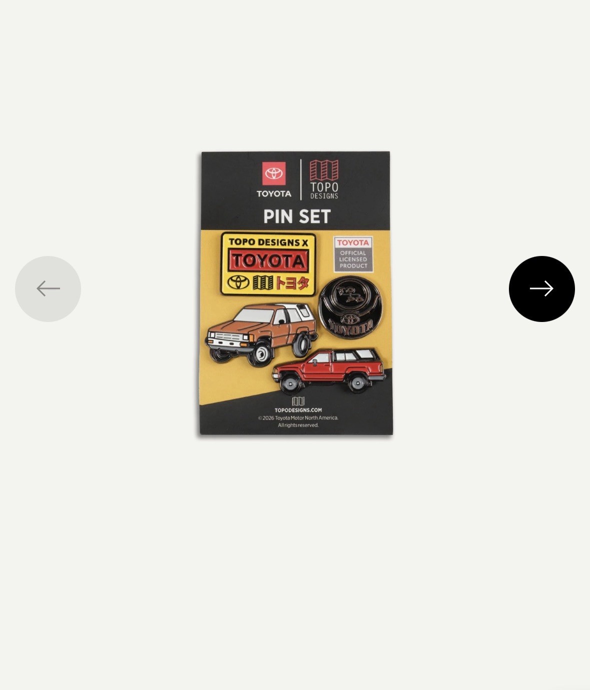 Topo Designs x Toyota Enamel Pin 4-Pack