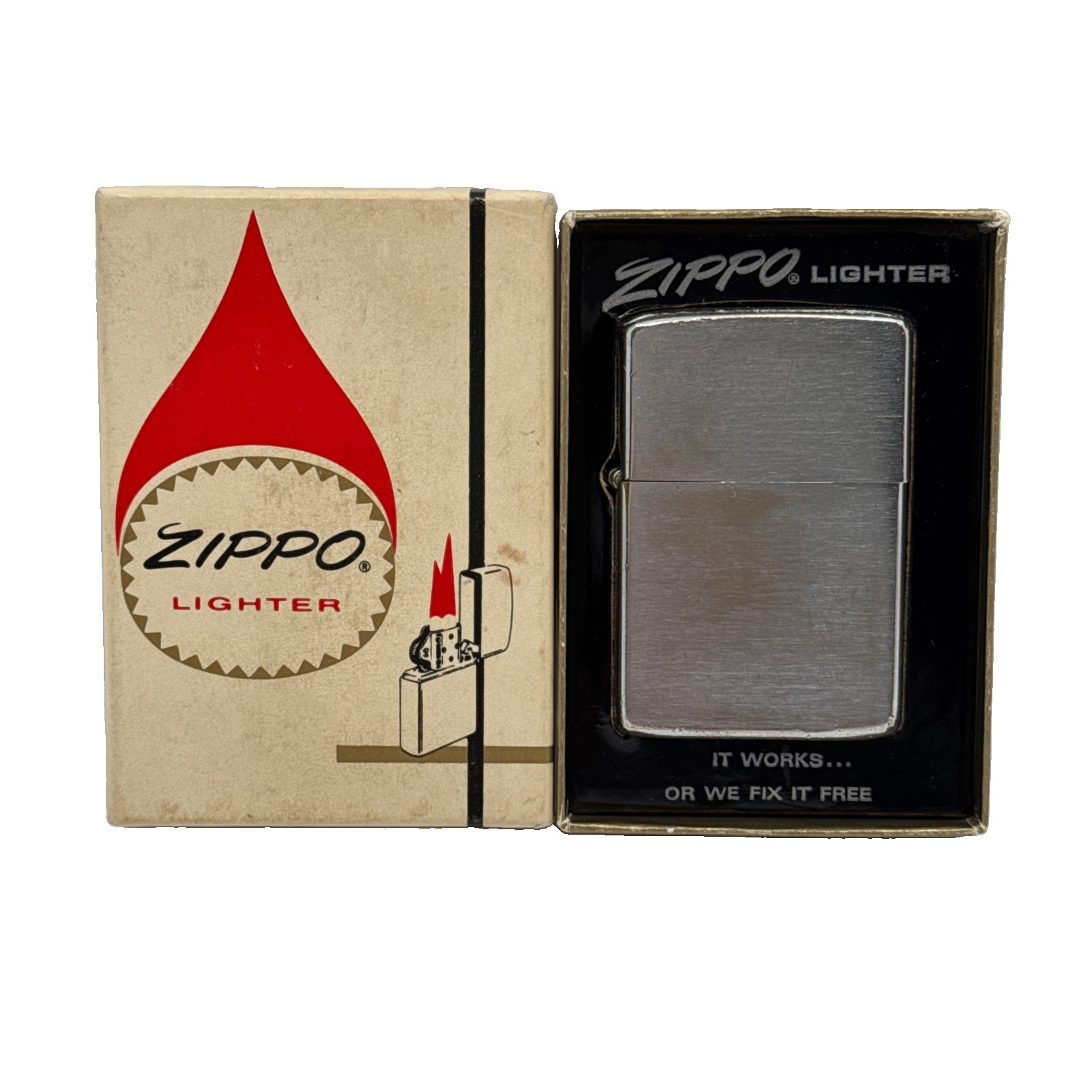 Vintage 1967 Zippo Lighter with Box Patent 2517191 READ