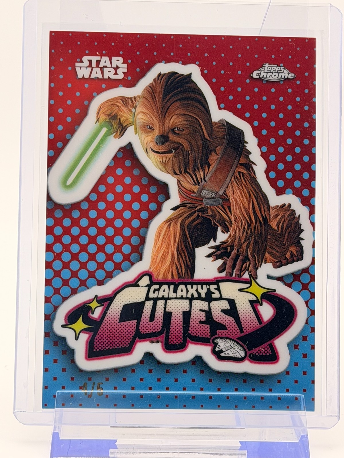 2026 Topps Chrome Star Wars Wookiee Galaxys Cutest #QT-15  Red /5 Chewbacca