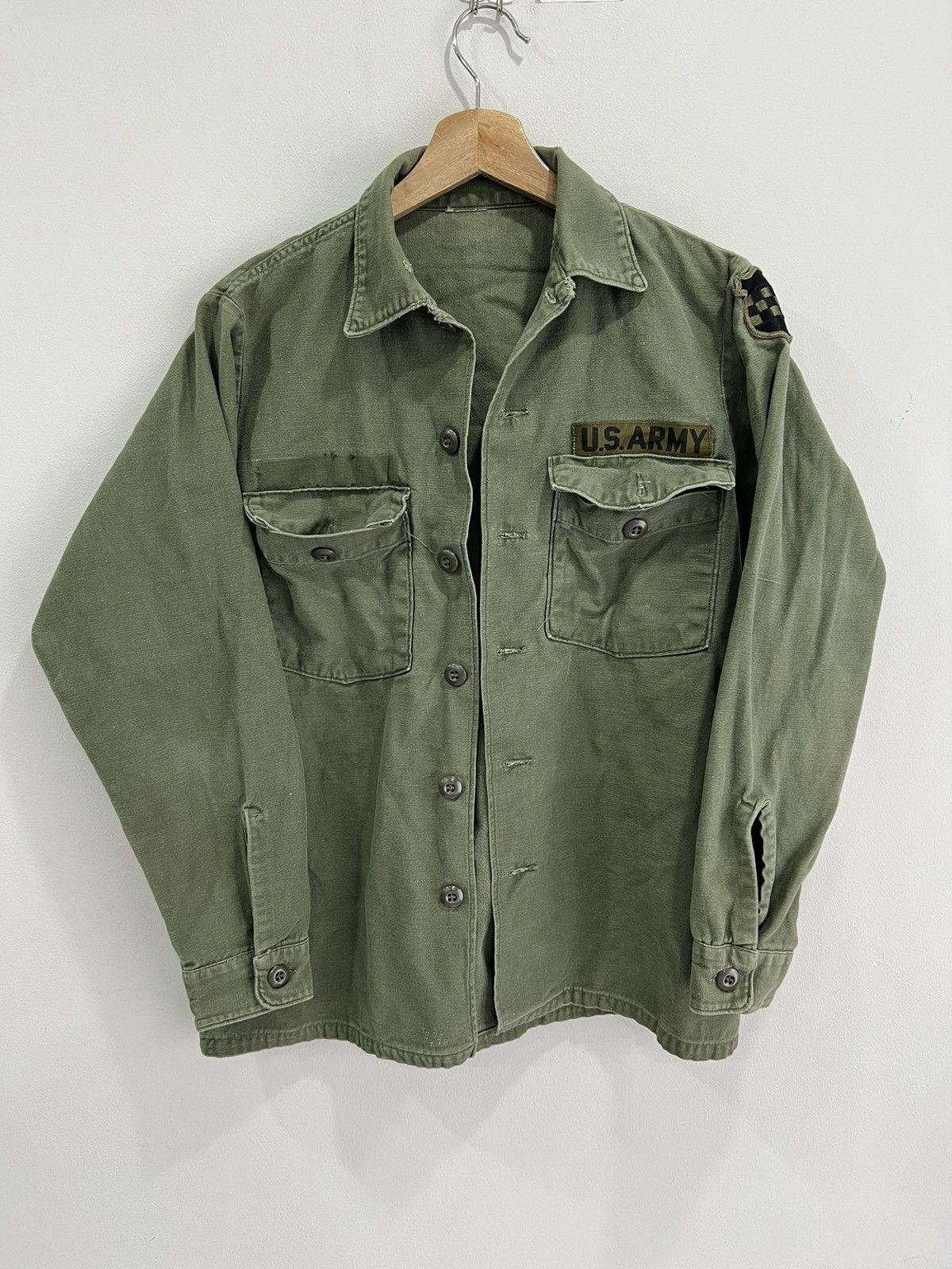 Vintage Army Button Up Shirt sateen jacket pants trousers