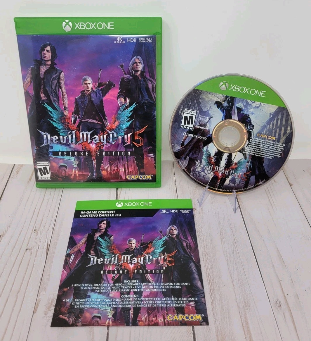 Capcom Devil May Cry 5 Deluxe Edition Xbox One X Complete CIB
