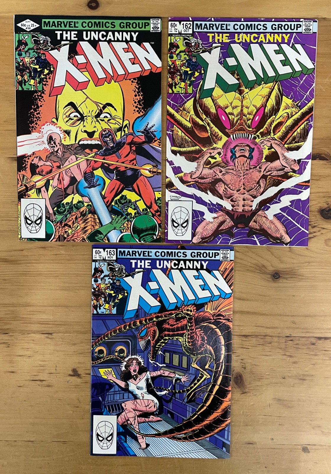 THE UNCANNY X-MEN # 161 - 163 MARVEL COMICS 1982 NM