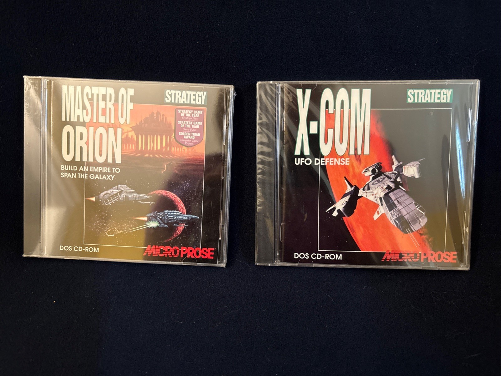 Master of Orion AND X-Com UFO Defense DOS CD-ROMs Micro Prose Strategy 1997 NEW