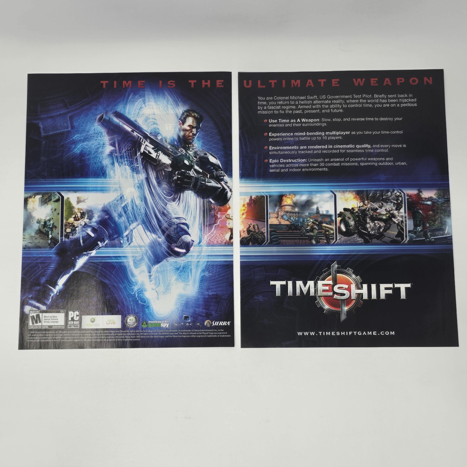 Timeshift Xbox 360 PC Ultimate Weapon Print Ad/Poster Promo Art
