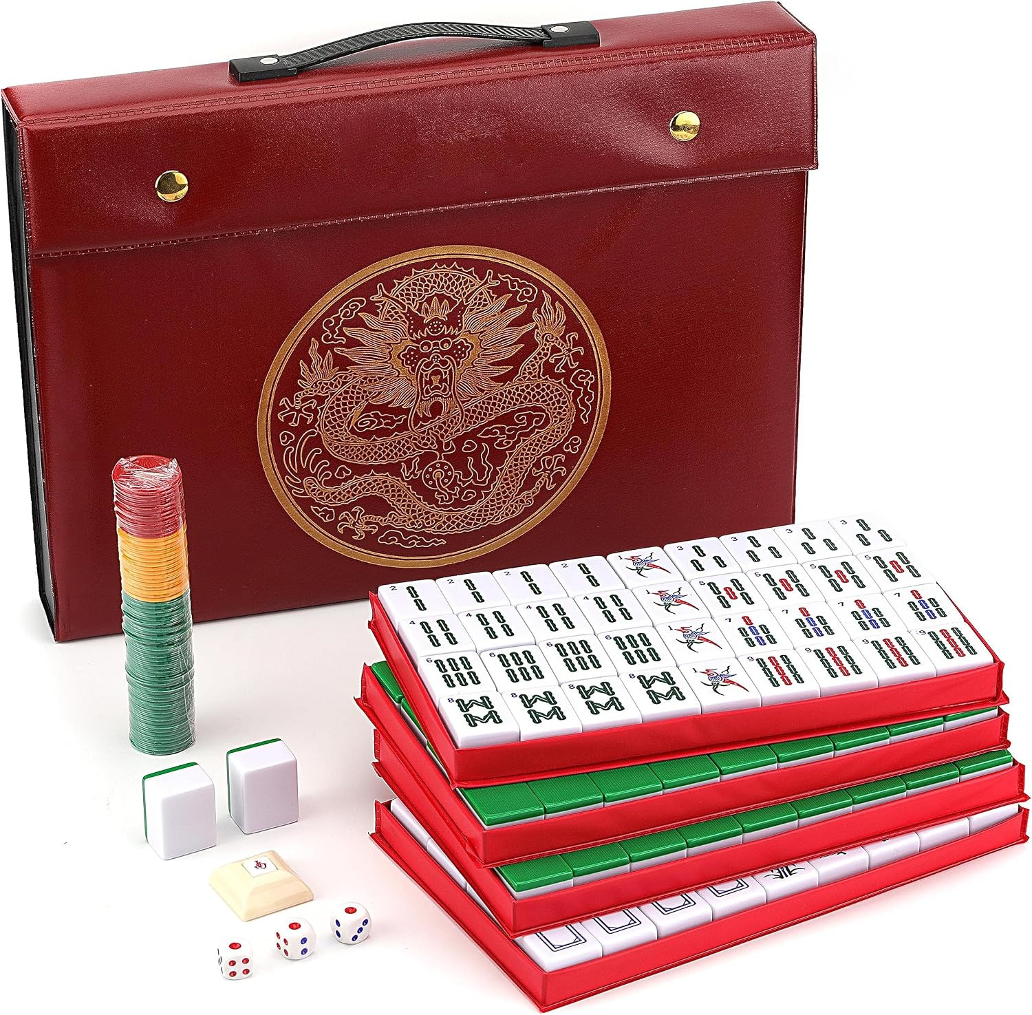 Chinese Mahjong Set X-Large 146 Numbered Melamine 1.5