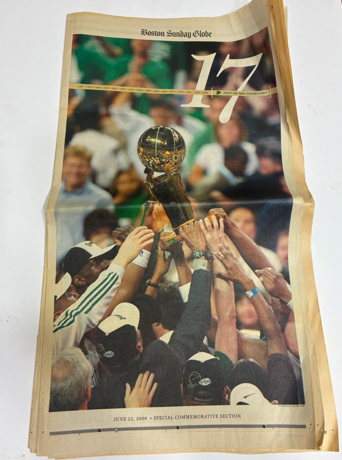 Boston Celtics 2008 NBA Champions Newspaper Boston Sunday Globe Championship