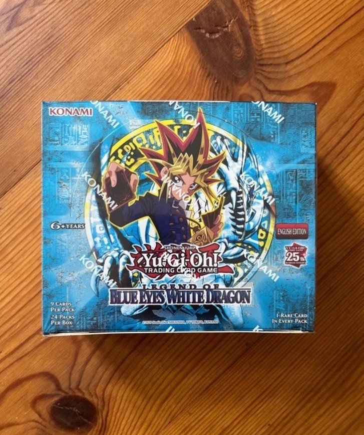 Yugioh Legend Of Blue Eyes White Dragon LOB Display EN 25th Annersary Sealed CIB
