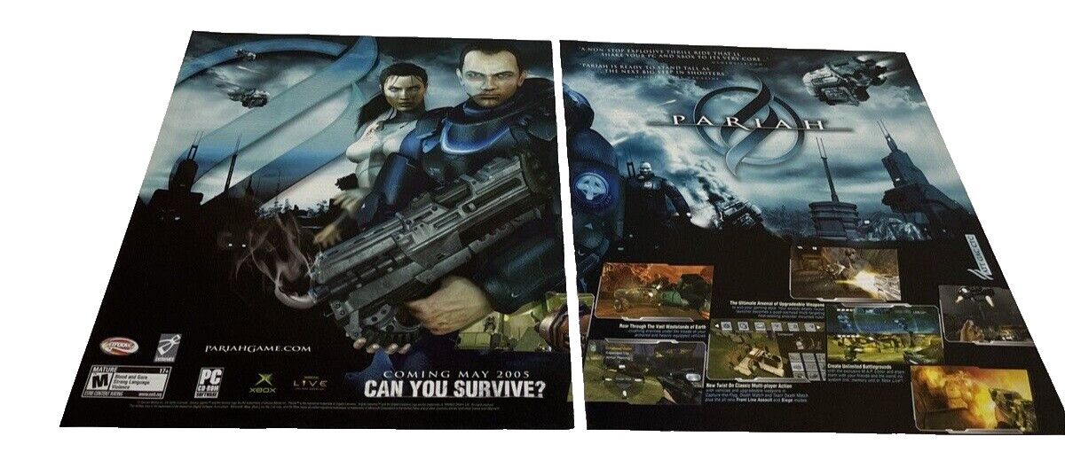 2005 Pariah Xbox PC Print Ad/Poster Authentic Original Video Game Advertisement