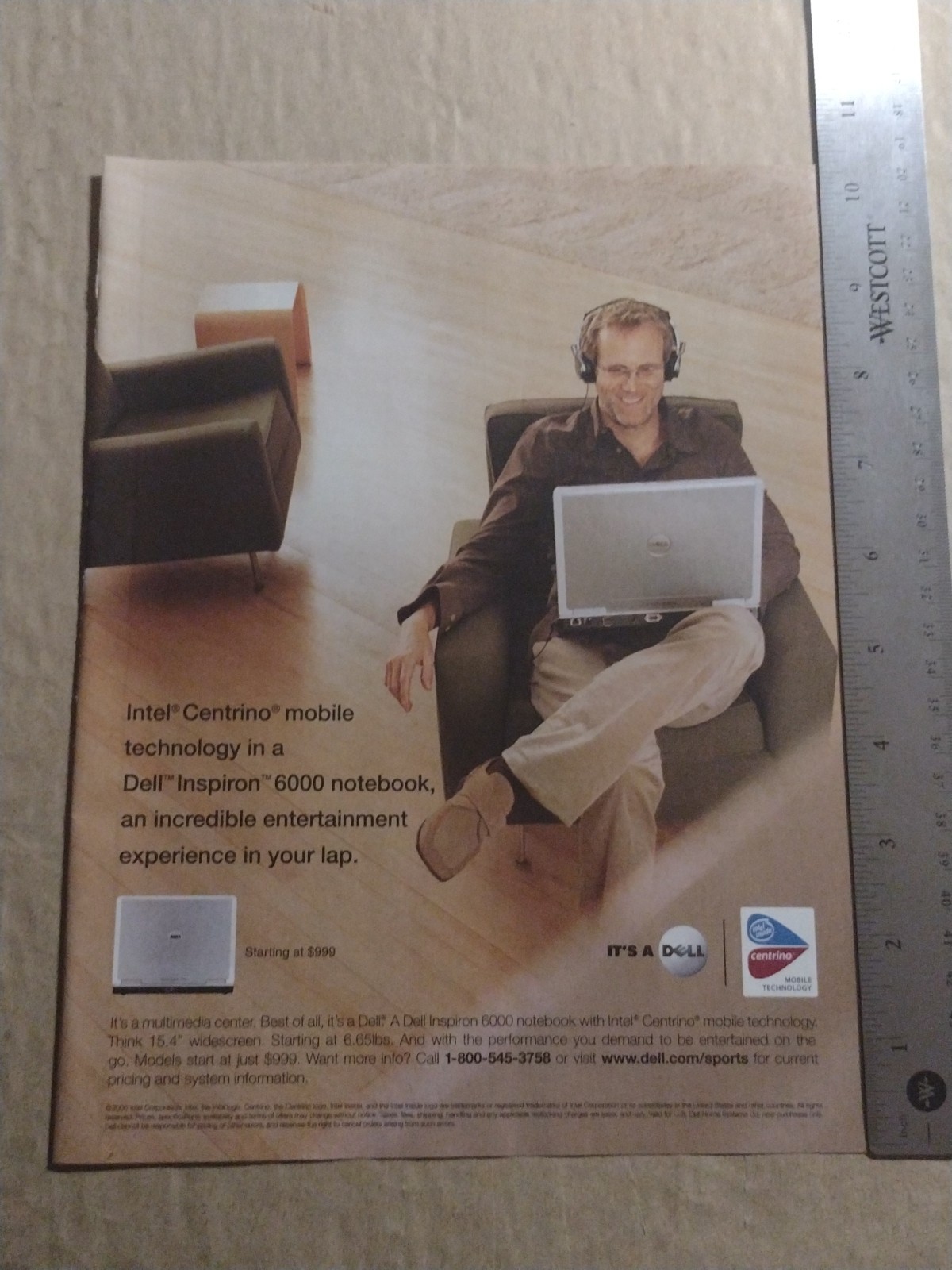 2007-It\'s A Dell-Intel Centrino Mobile Technology-Inspiron 6000- Print/AD-VTG