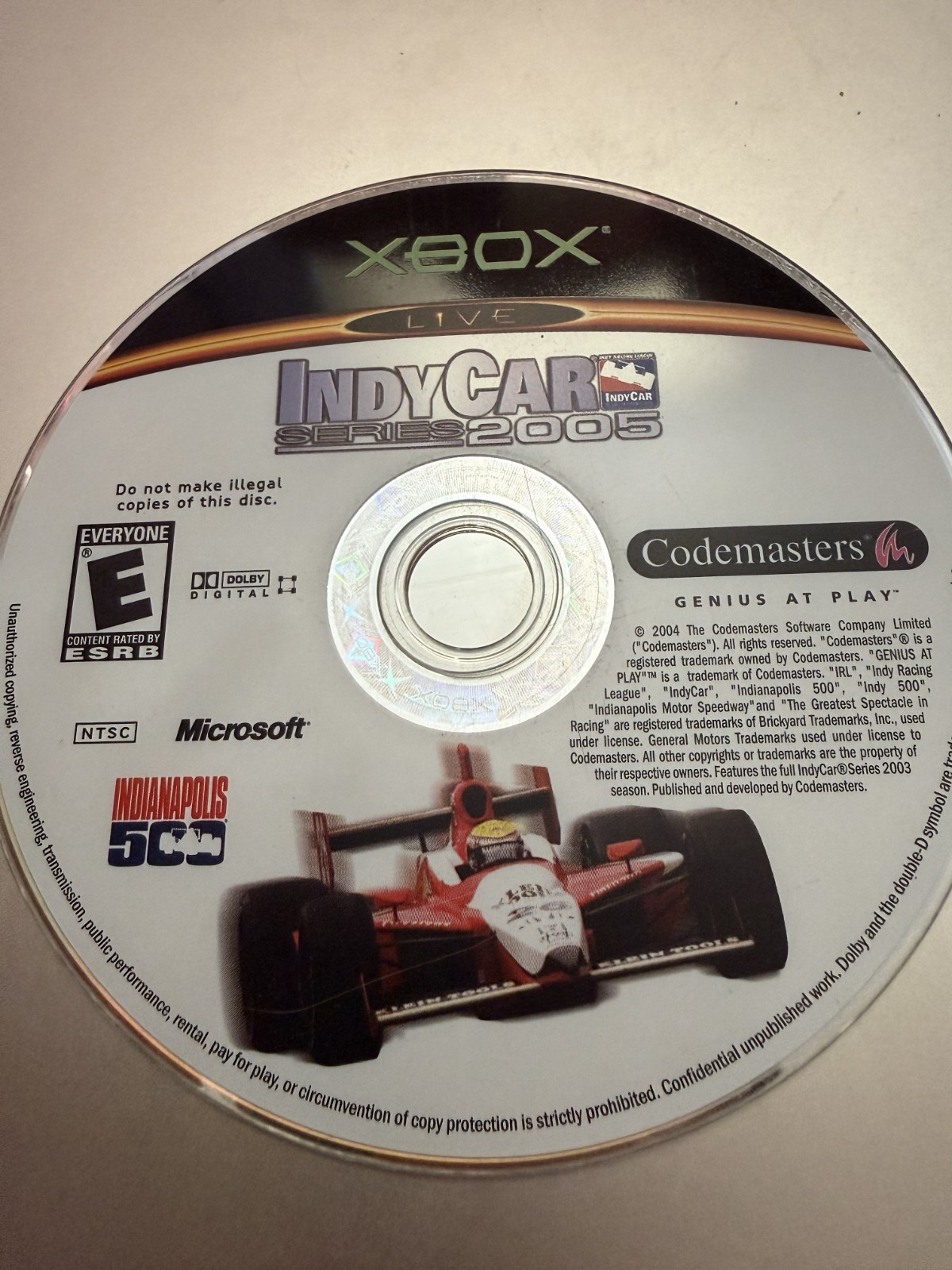 IndyCar Series 2005 (2004 Xbox) DISC ONLY NO TRACKING (#3103)