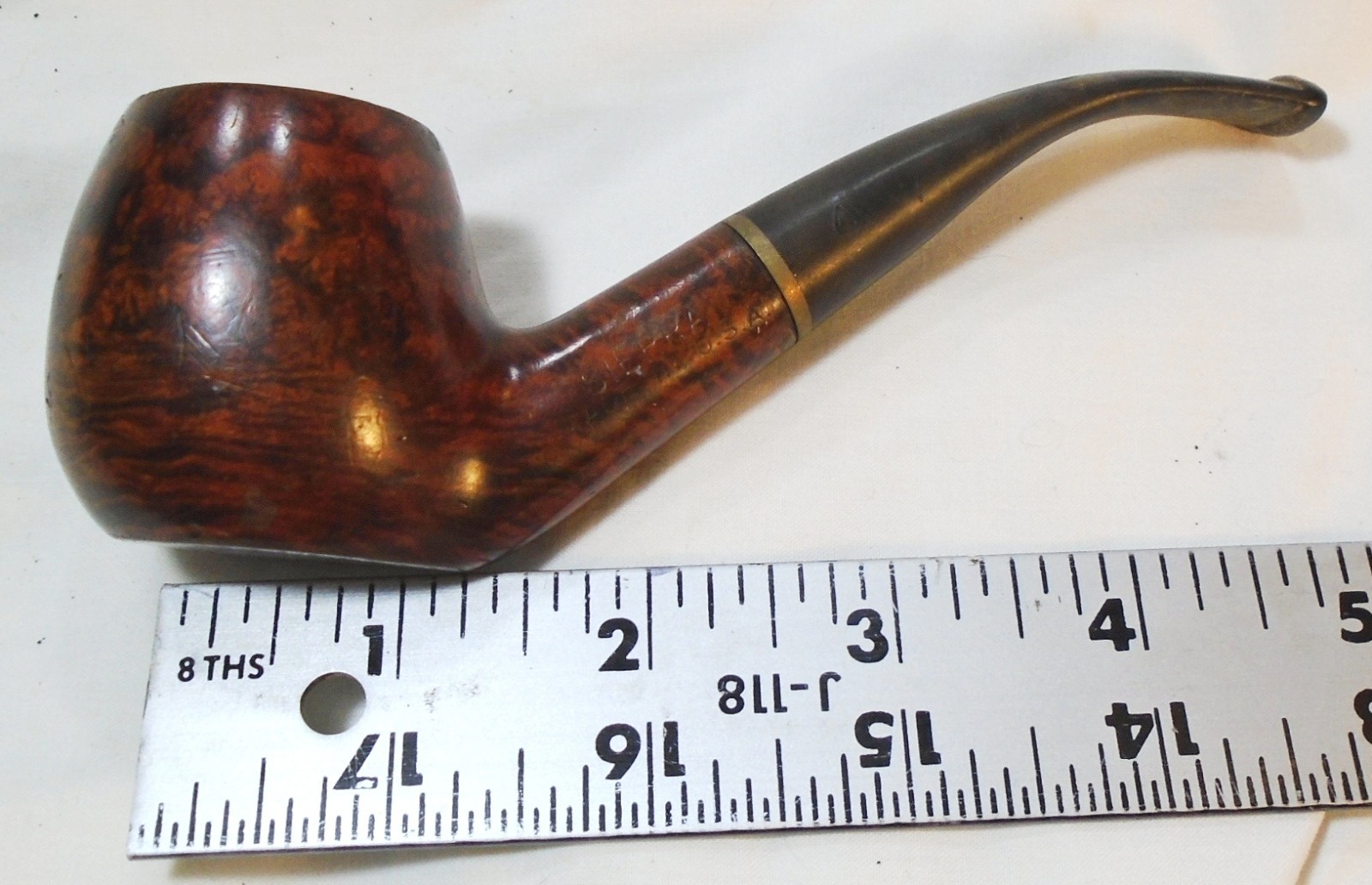 Vintage Sierra Made in USA Imported Briar Bent Tobacco Pipe Estate