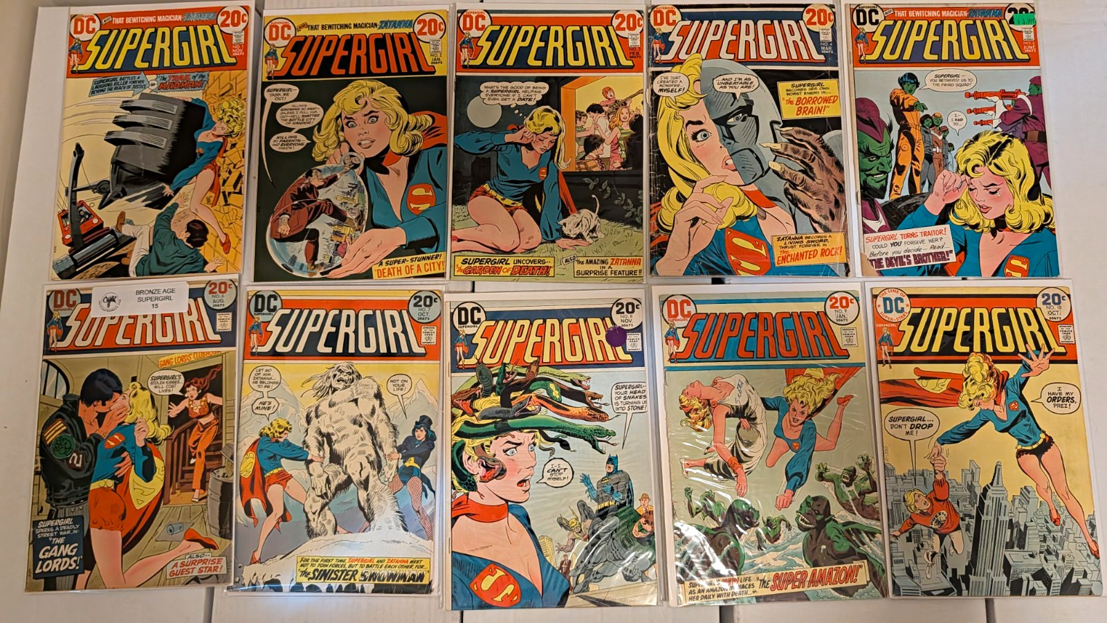 Supergirl Vol 1 1972 1-10 Full Set Series Lot Bronze Age Zatanna Prez