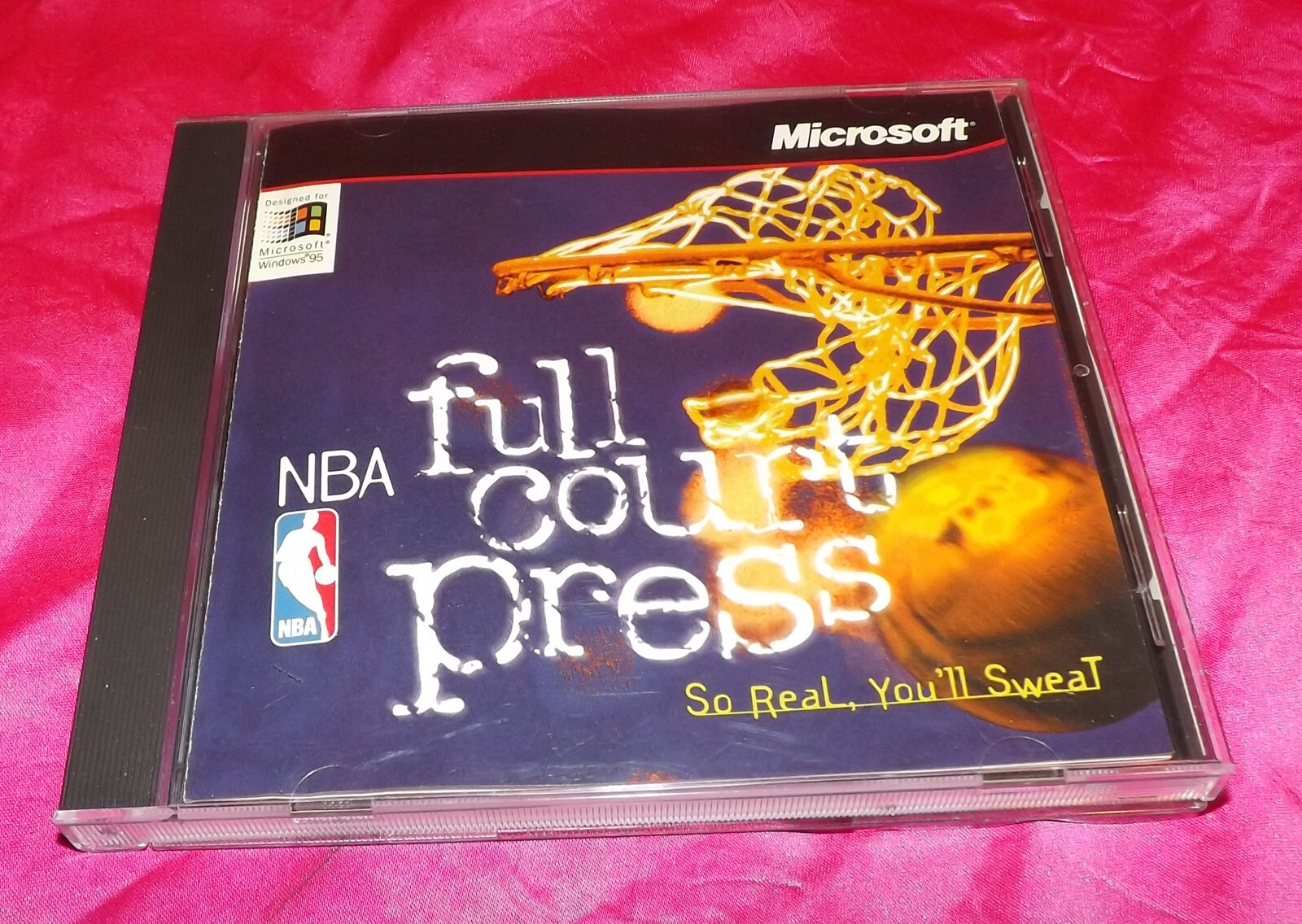 🎮 PC CD-ROM MICROSOFT NBA FULL COURT PRESS BASKETBALL GAME COMPLETE 1996