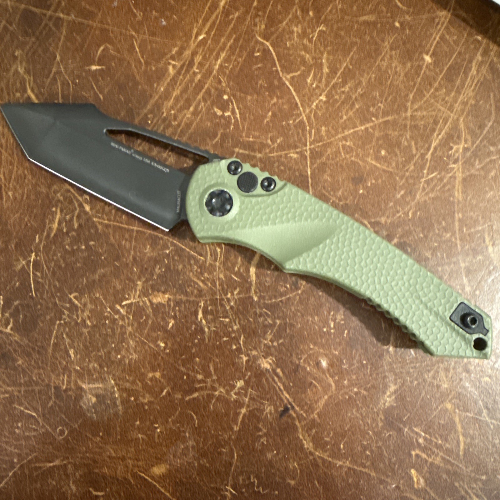 Heretic Mini Pariah Manual Knife 3.3” MagnaCut DLC OD Green USA (BROP 🐻)