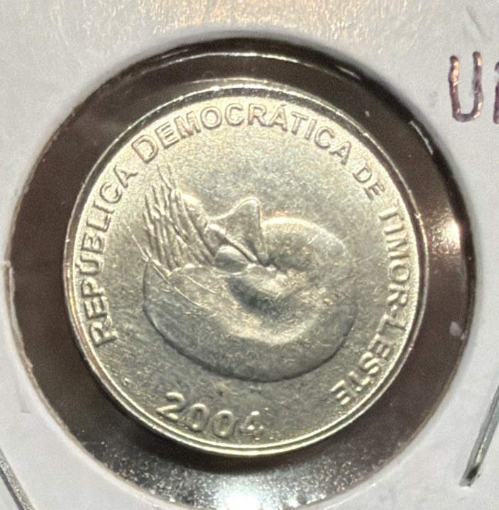 2004 EAST TIMOR CENTAVO UNCIRCULATED NICKEL CLAD STEEL-17MM-KM#1