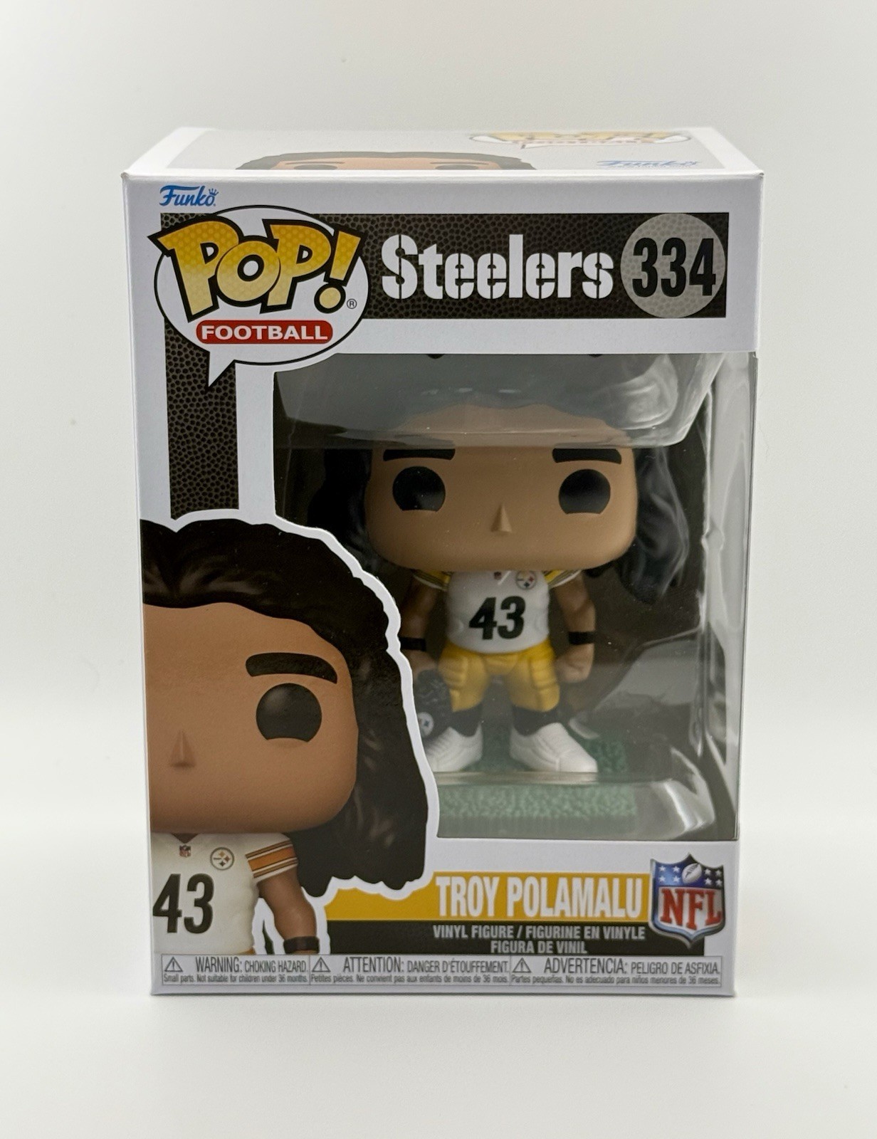 Funko Pop Football Pittsburgh Steelers Troy Polamalu #334 w/Protector