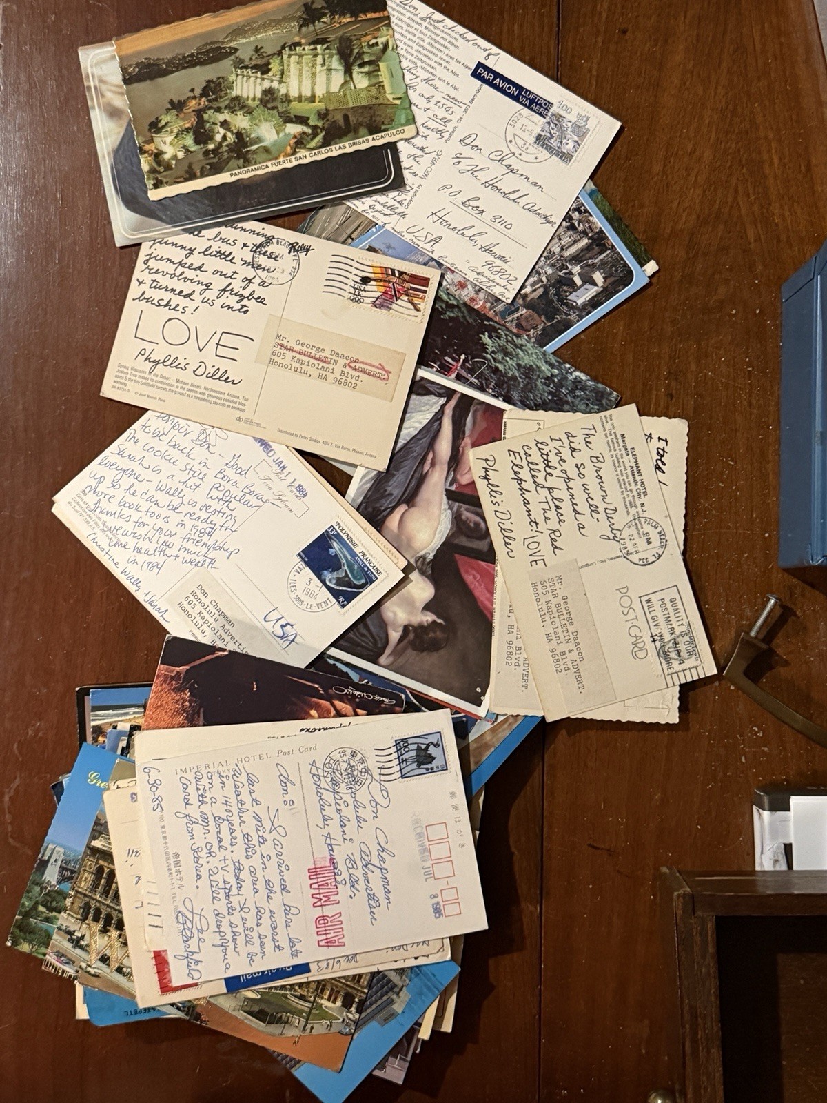 1980s Honolulu Newspaper Celebrity Correspondence Archive Phyllis Diller Chapman