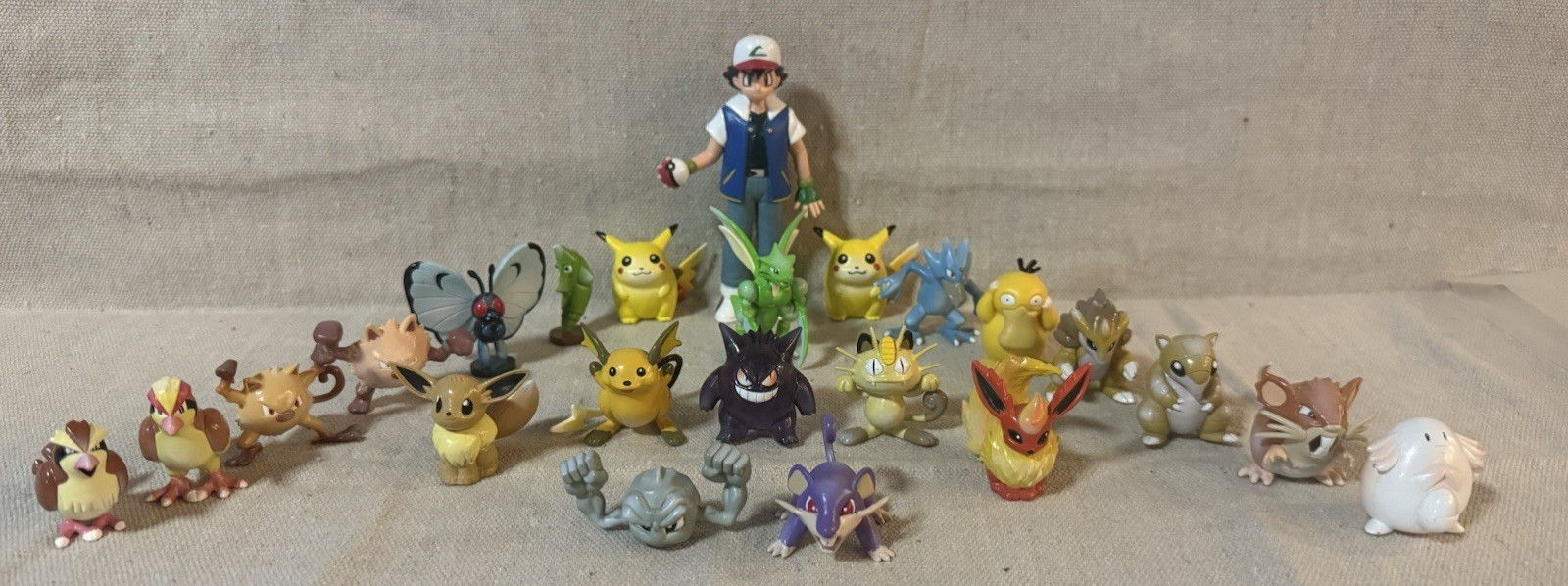 Pokémon TOMY Figurines 1990s Gengar Translucent Psyduck Golduck Vtg Lot of 23
