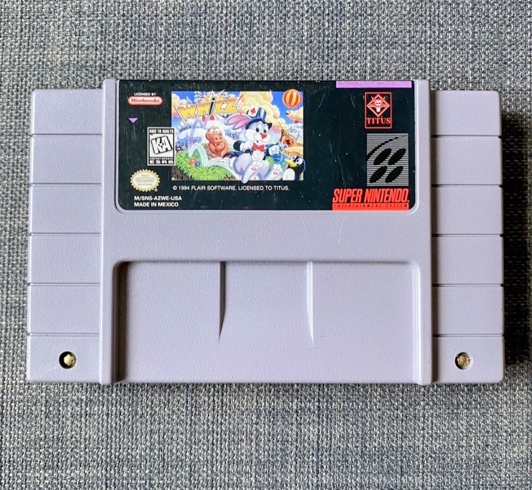 Whizz Super Nintendo Entertainment System Game. Authentic Tested And Works.