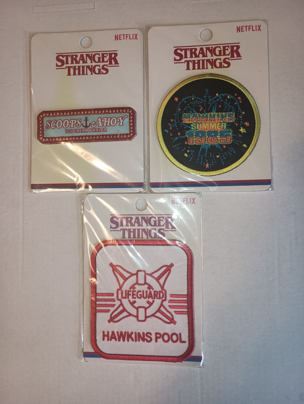 LOT of 3 Netflix Stranger Things Iron on patches by Funko