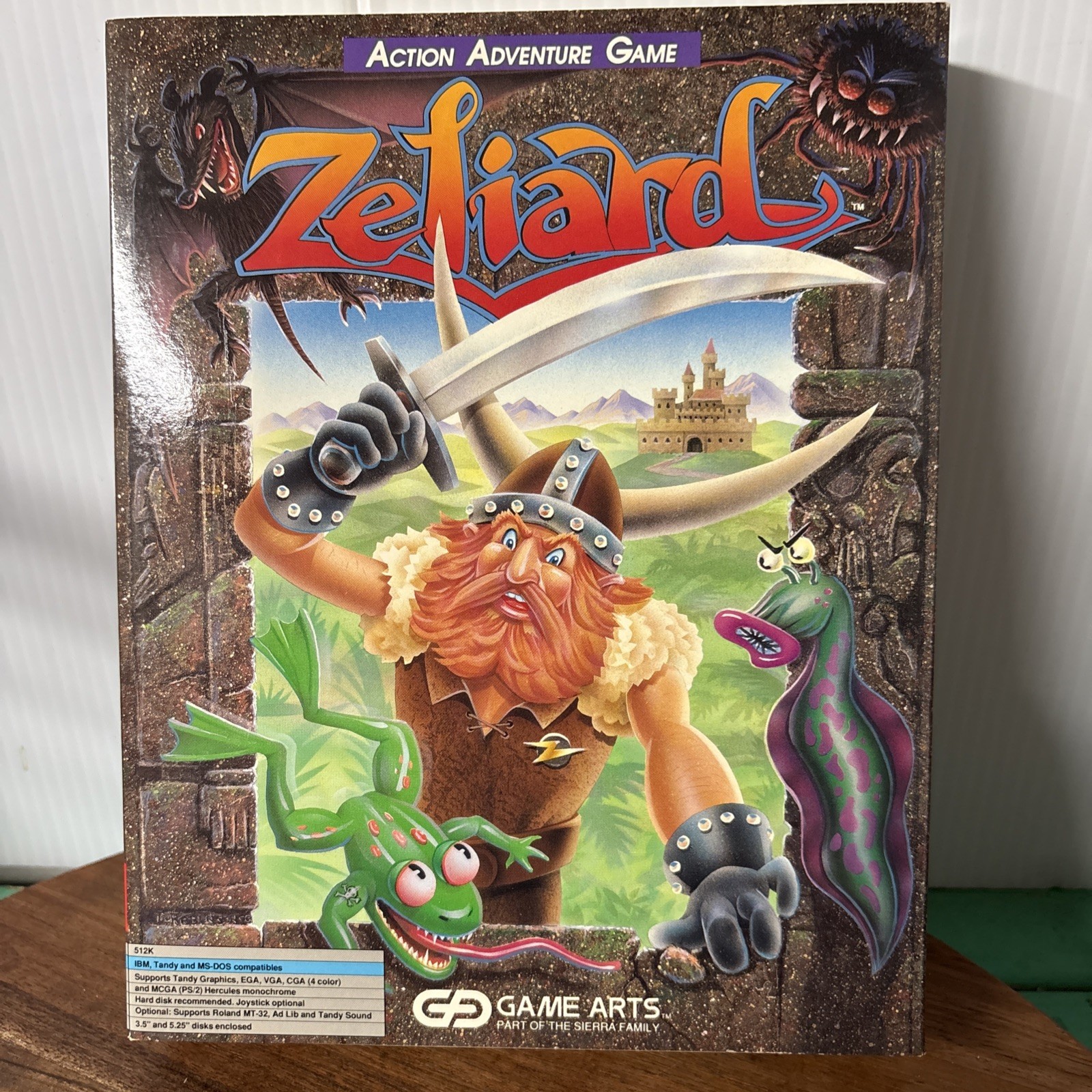 Very Nice 1990 Zeliard MS-DOS 3.5” DD EGA Arts Computer PC Game With Poster