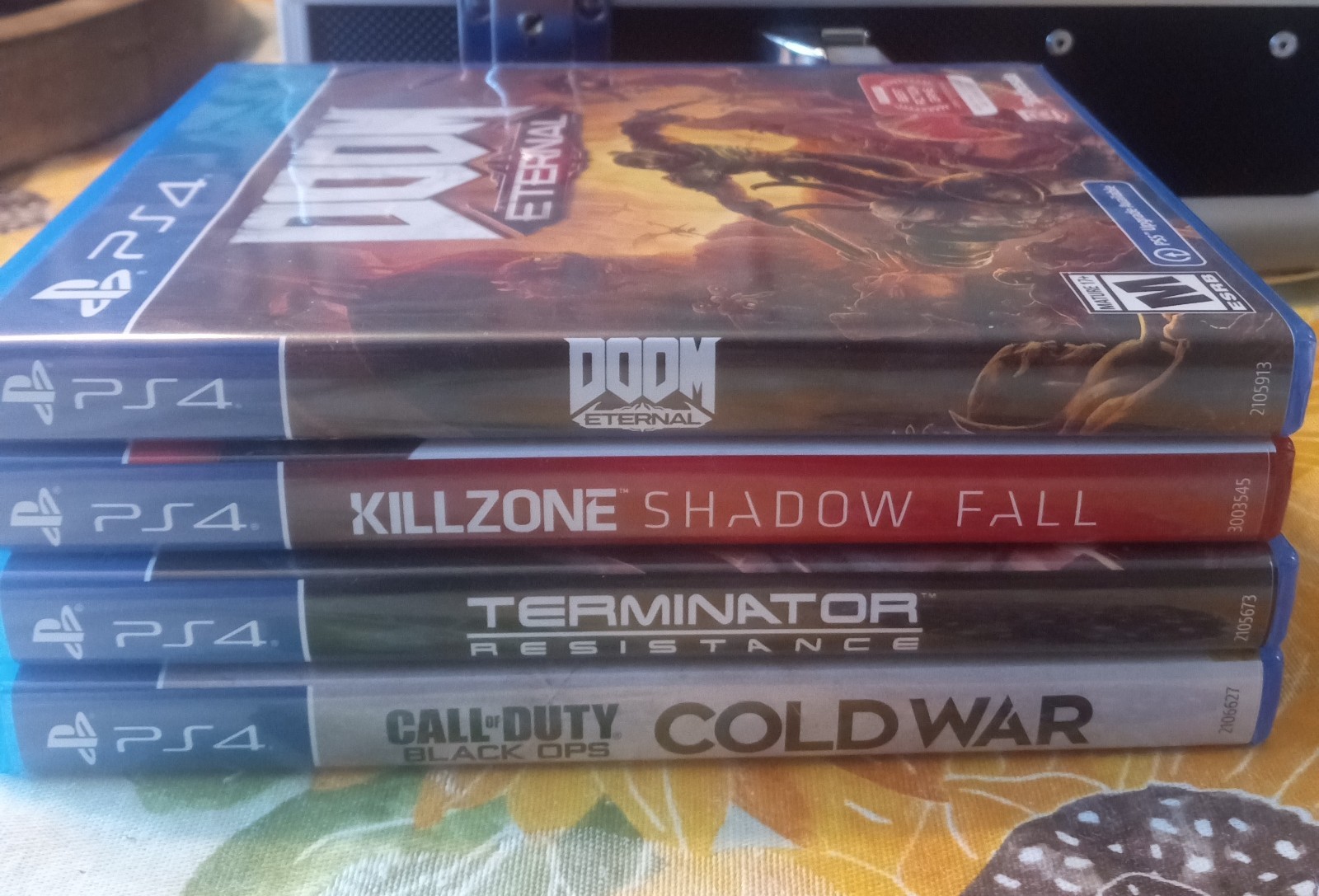 PS4 Game Lot Of 4 Killzone Shadow Fall Doom Eternal COD Cold War And Terminator