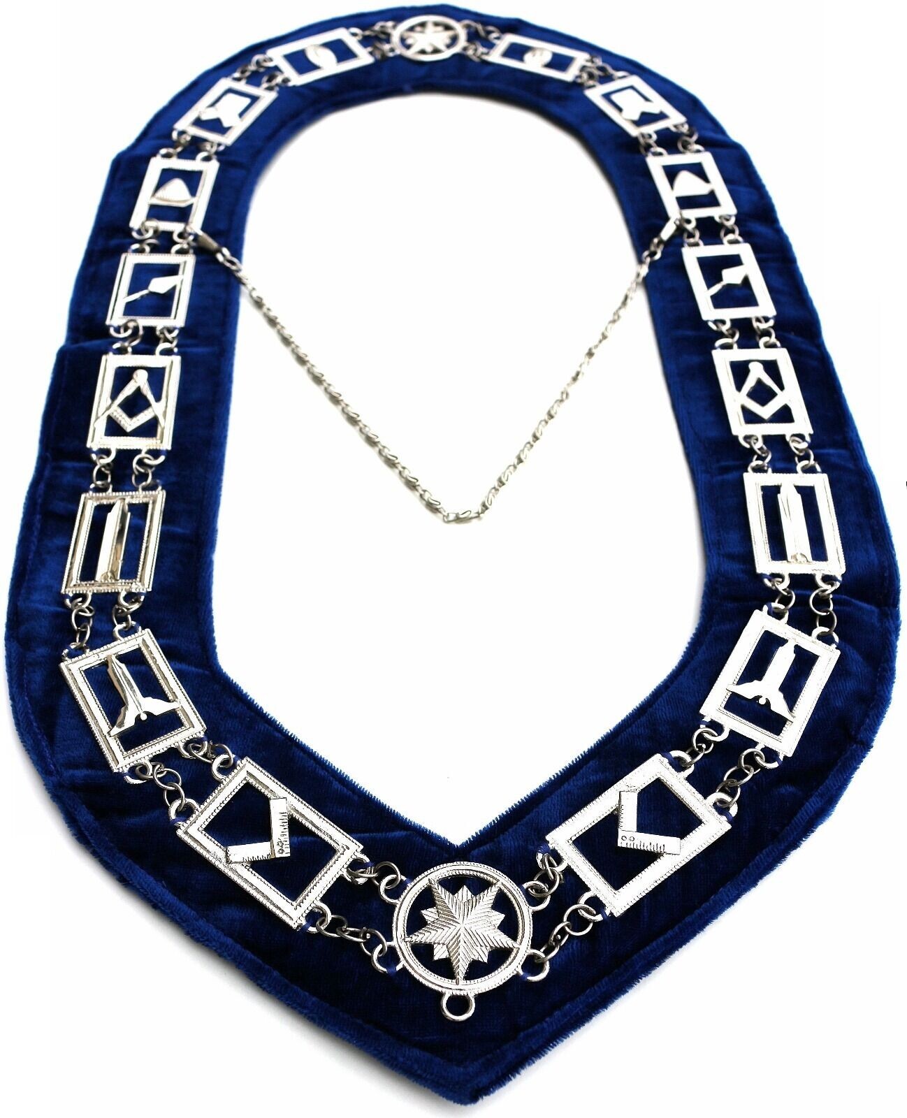 MASONIC REGALIA MASTER MASON BLUE HOUSE LODGE BLUE BACKING COLLAR DMR-400SB