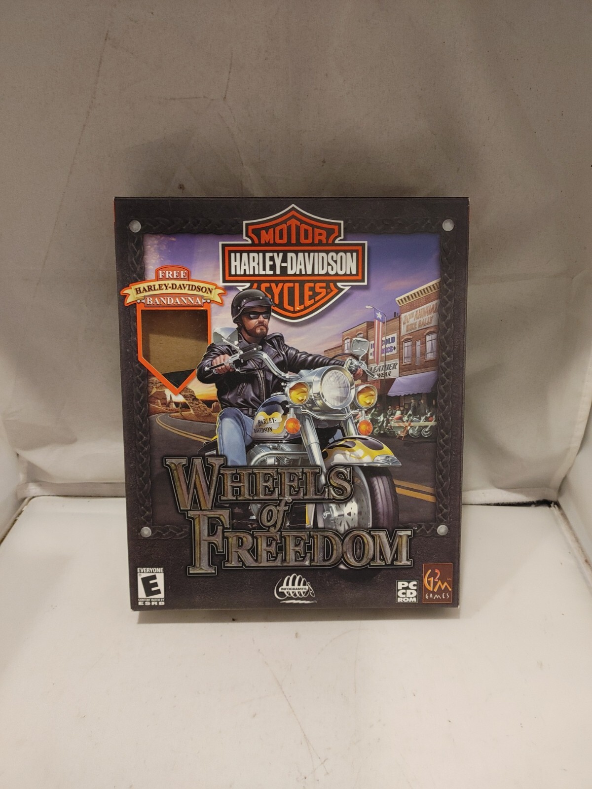Harley Davidson Wheels Of Freedom Big Box CD Rom Windows 95/98 Game New Bandana