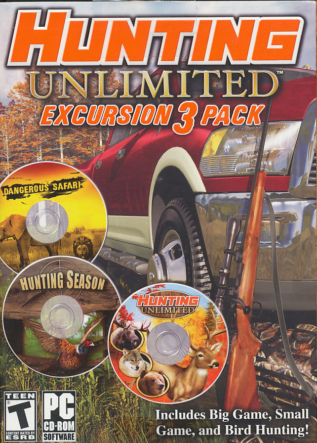 HUNTING UNLIMITED EXCURSION 3 PACK - 3x Big Game & Bird Hunter PC Games - NEW