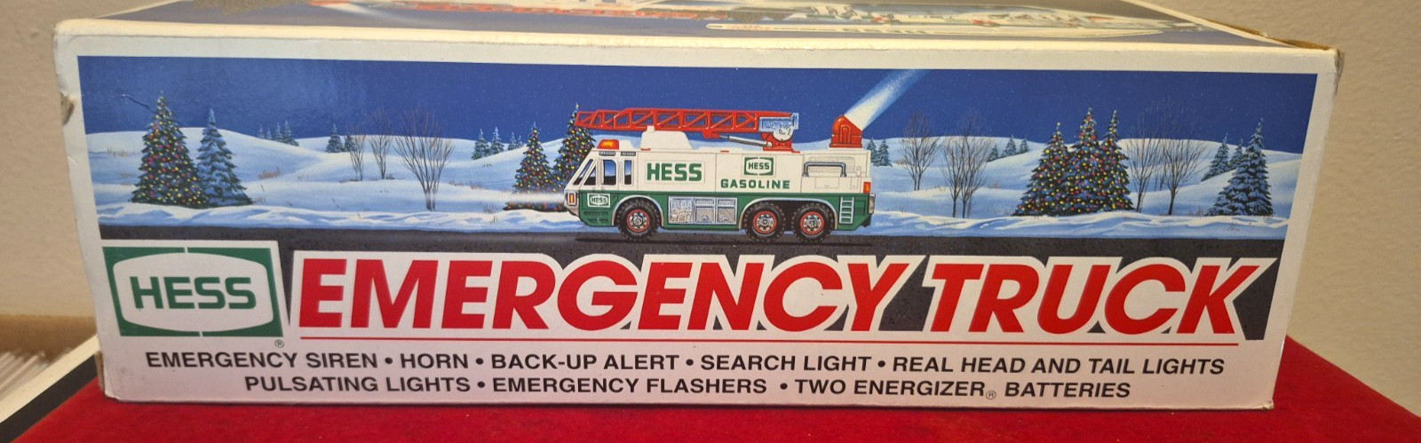 1996 Vintage Hess Toy Emergency Truck w/ Lights In Original Box