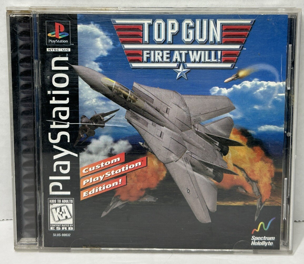 Top Gun Fire At Will PlayStation 1 PS1 1996 CIB Complete Tested