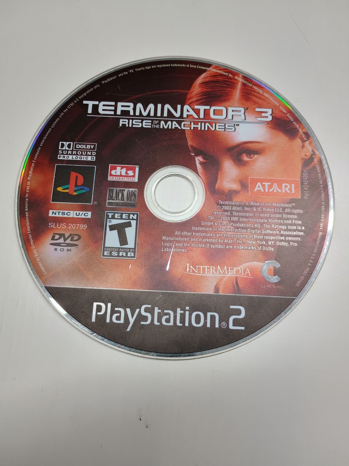 TERMINATOR 3 RISE OF THE MACHINES (PlayStation 2) PS2 GAME DISC ONLY