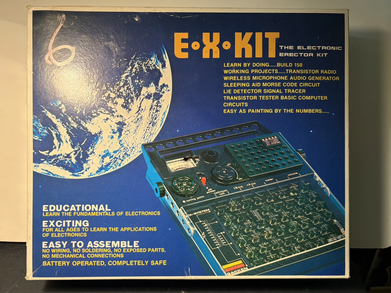 Vintage 1976 Gakken Electronic Blocks EX-100 Circuits Experiment Kit EDUCATIONAL