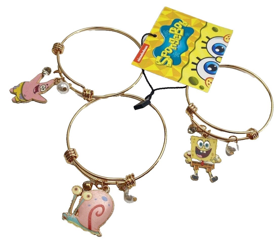 SpongeBob bracelets 3pc set SpongeBob,Gary & Patrick