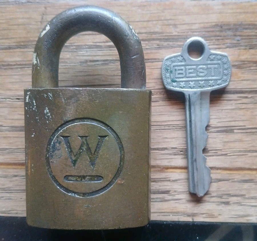 Old Best Westinghouse Logo Padlock & Key