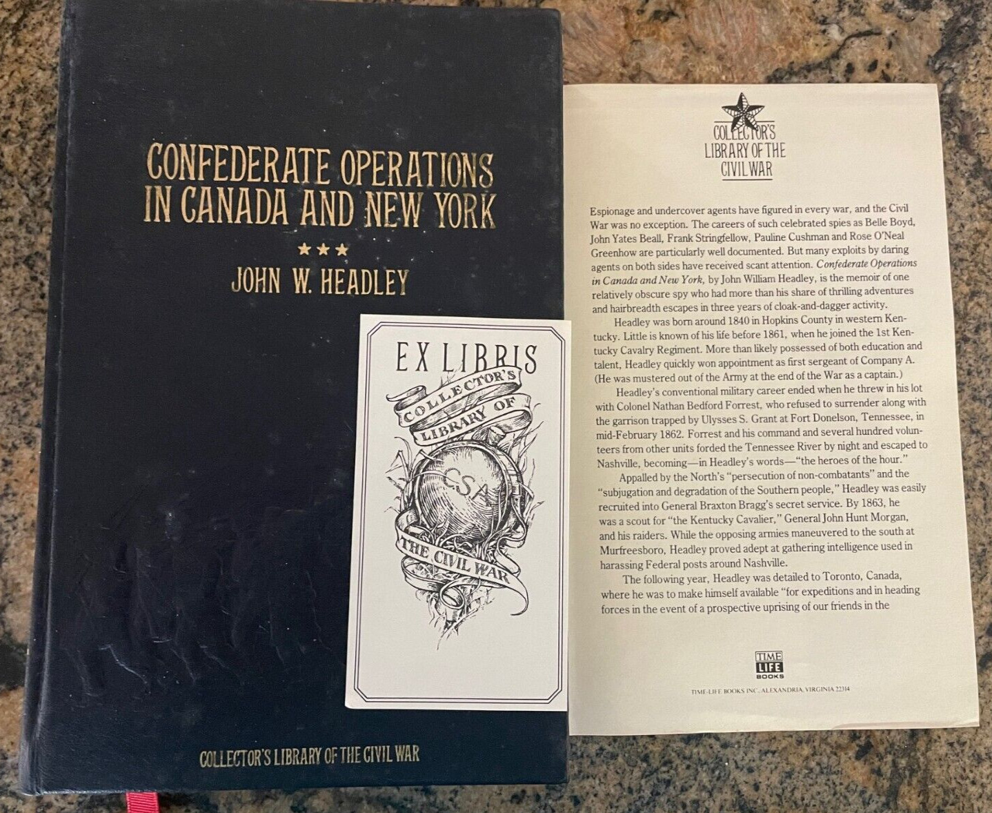 Collector's Library The Civil War: Confederate Operations In Canada and New York