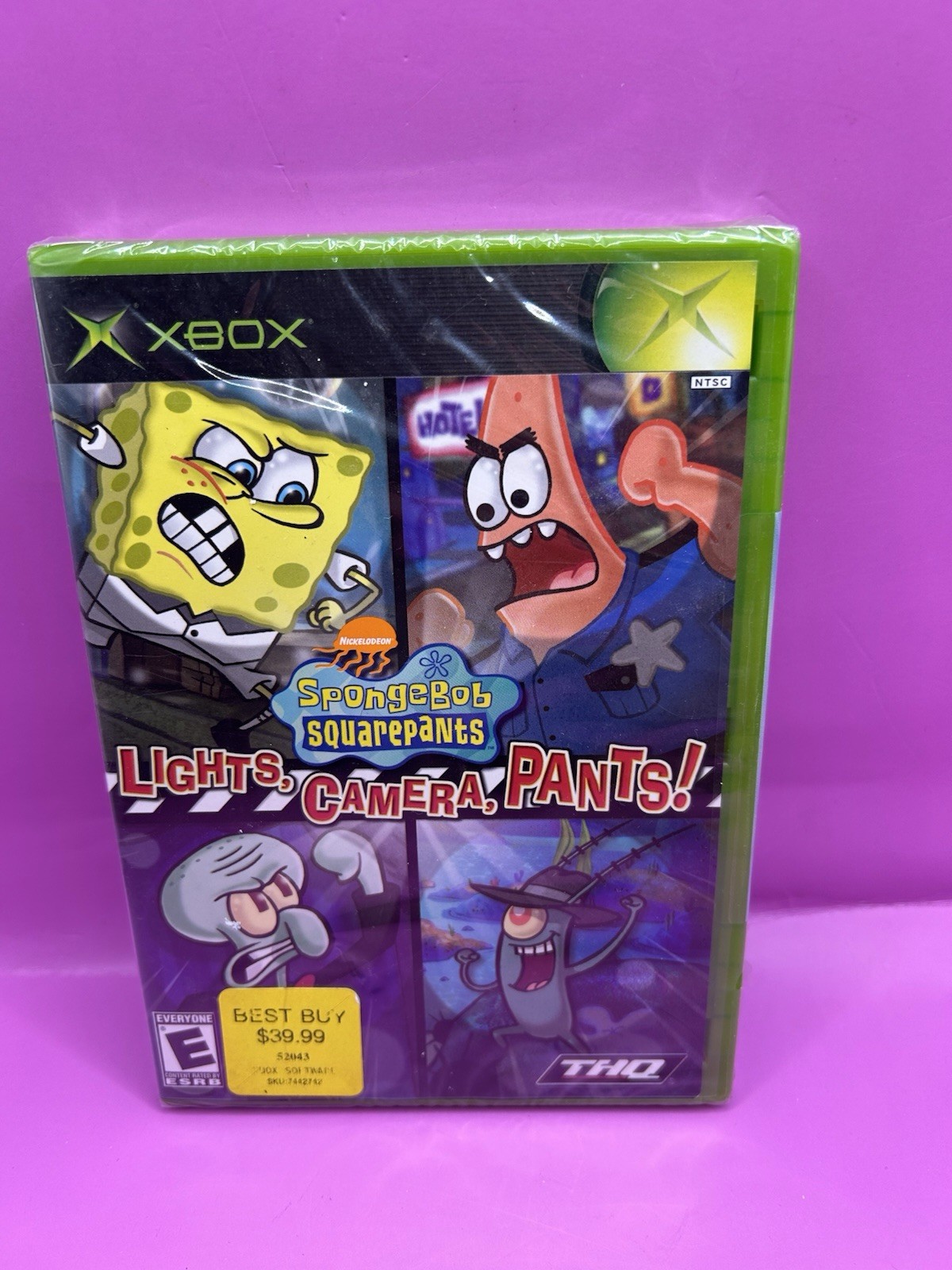 NEW SpongeBob SquarePants Lights Camera Pants Microsoft Original Xbox SEALED