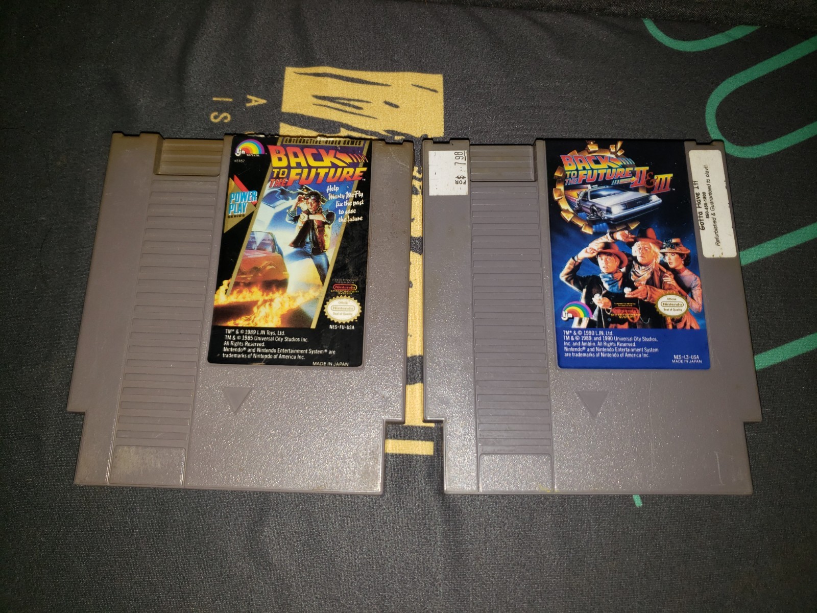 Back To The Future 1, Back To The Future 2, 3 Nintendo NES Lot Retro Video Games