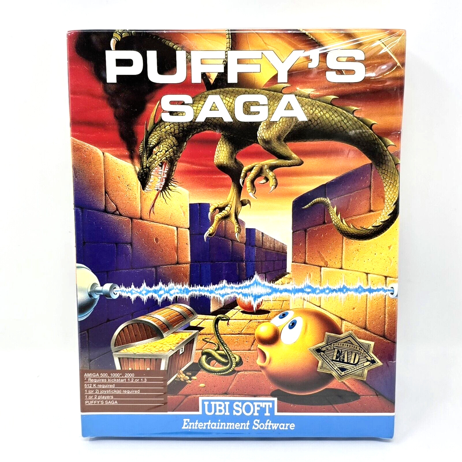 Puffy's Saga Ubisoft Commodore Amiga Game 1990 Brand NEW Sealed NOS Vintage