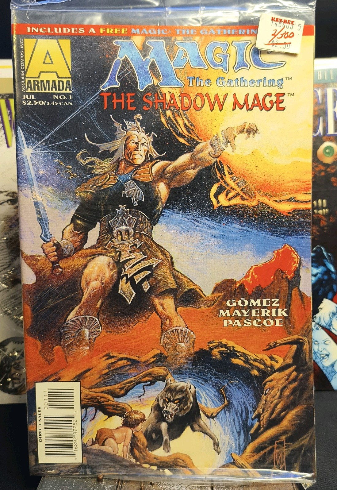 Acclaim Magic The Gathering SHADOW MAGE #1 COMIC SEALED FIREBALL Card NM (1995)