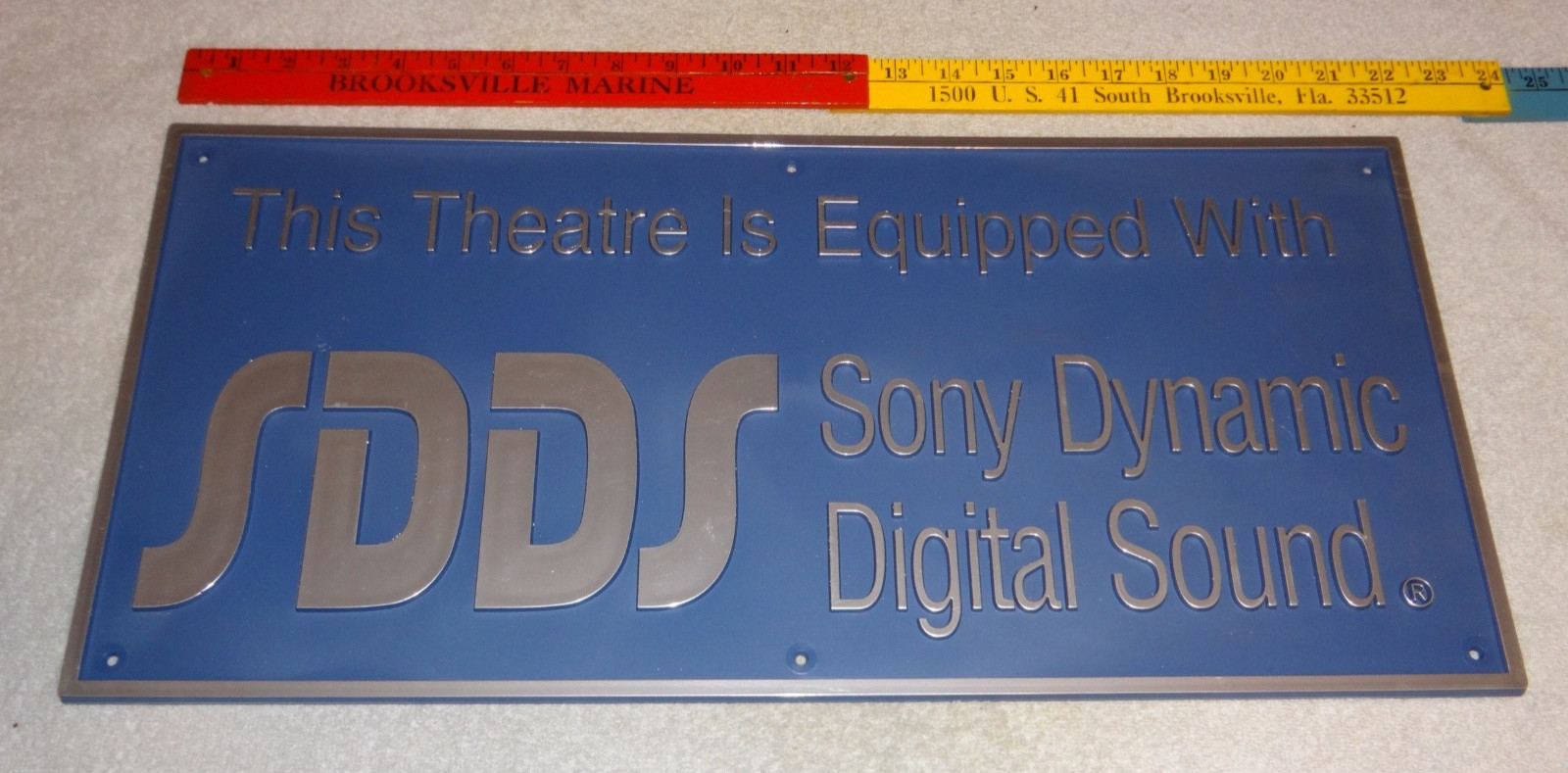 VINTAGE ORIGINAL THIS THEATRE IS EQUIPPED W/ SONY DYNAMIC DIGITAL SOUND 22